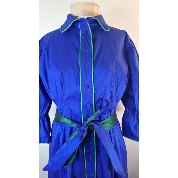 LAKE LADY Carol Maxi Dress Sz XL with Reversible Hem Holiday Derby Party Formal - Picture 12 of 16